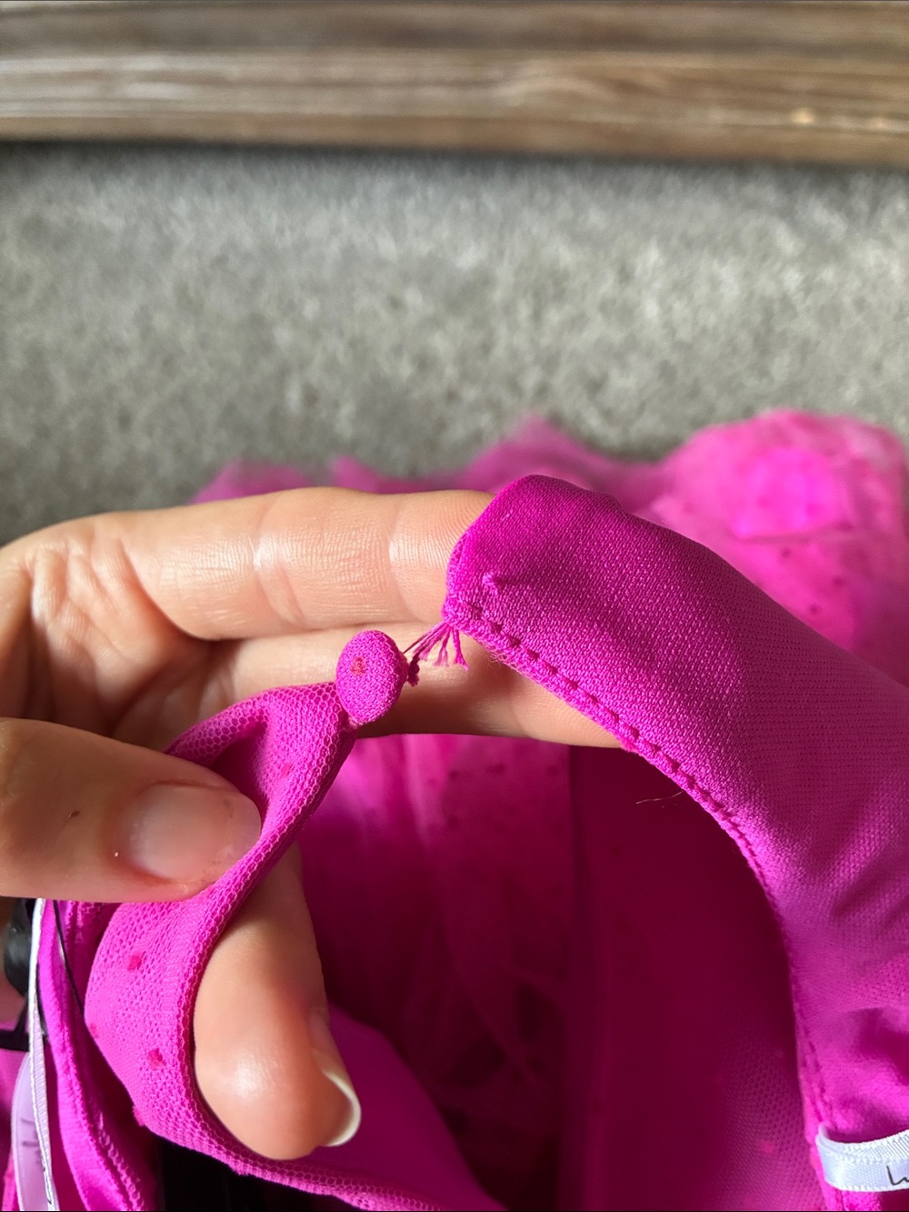 Lulu's Hot Pink Polka Dot Mesh Party Dress - Picture 6 of 6